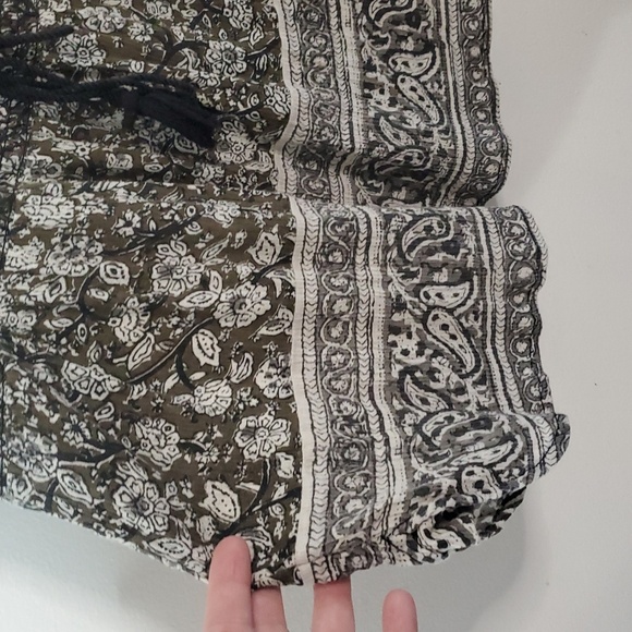 Ralph Lauren Denim & Supply Floral Paisley Print Blouse Size Extra Large Elastic - Picture 4 of 10